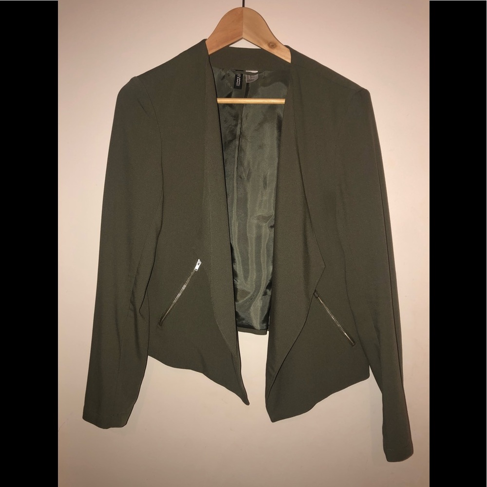 H&M Open Front Olive Blazer